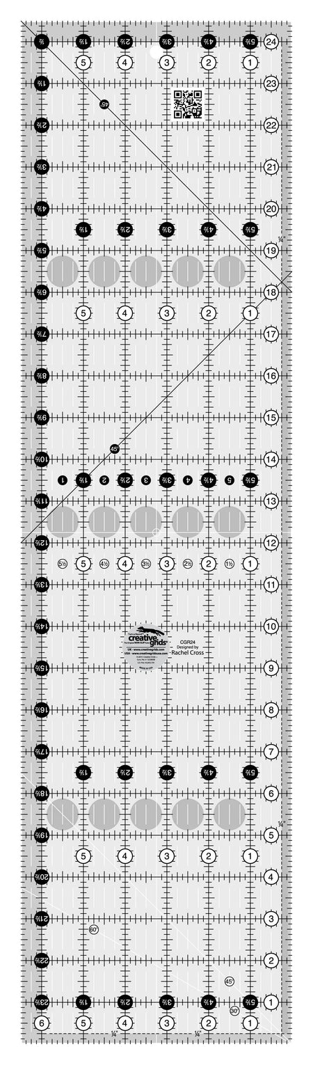 Regla para acolchar Creative Grids de 6-1/2 pulgadas x 24-1/2 pulgadas