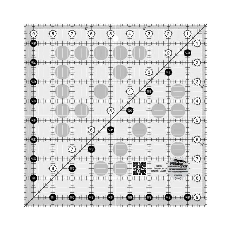 Creative Spider Ruler Creative Grids Quilt Ruler 9-1/2in Square | SINGER®