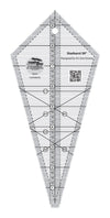 Regla para patchwork «Starburst» de Creative Grids, con triángulos de 30 grados, de 24,13 cm