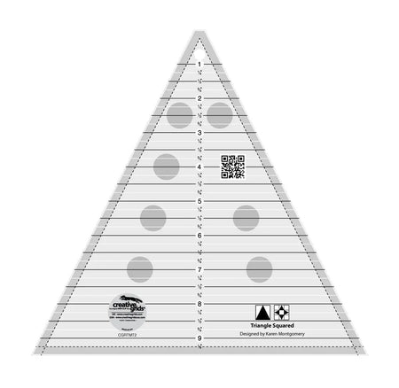 Regla triangular cuadrada Creative Grids de 9-1/2 pulgadas para acolchar
