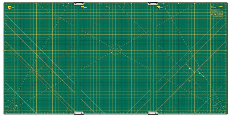 Singer Sewing Mat Cutting Mat Set of 3 Mats with Clips Green 35in x 70in | SINGER®