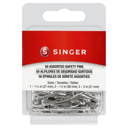 SINGER® Assorted Safety Pins 50pc
