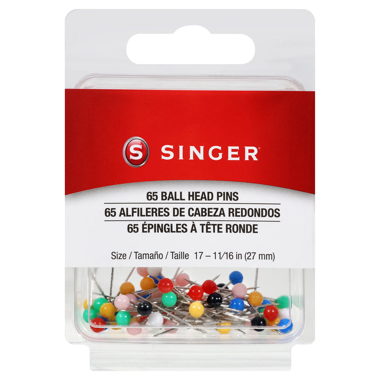 Singer Ball SINGER® 65 Ball Head Straight Pins - Size 17, 1-1/16