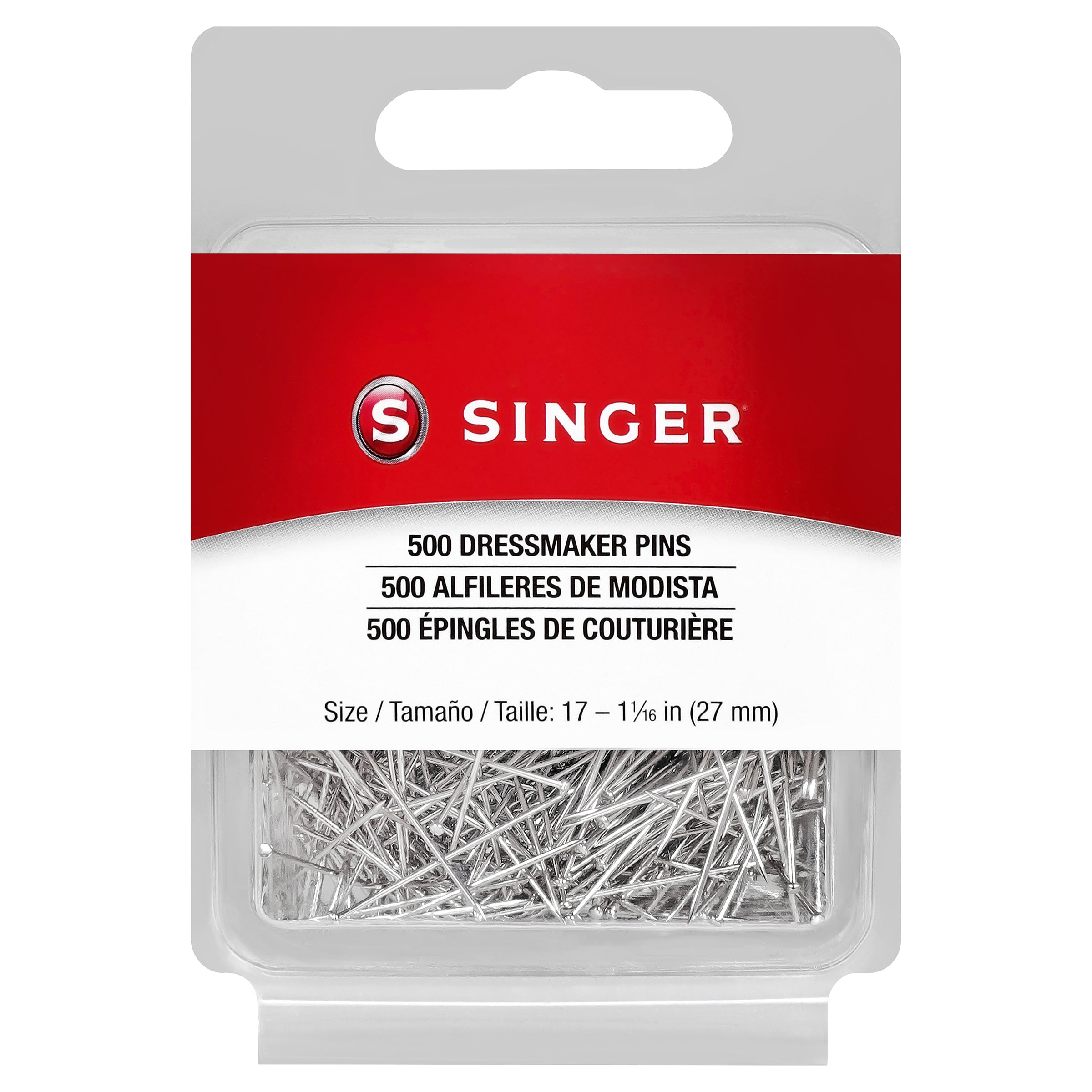 500 Dressmaker Pins - Size 17, 1-1/16