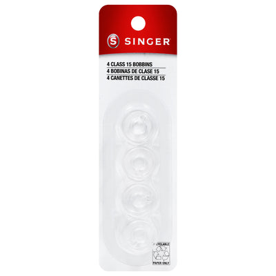 SINGER® Class 15 Bobbins - Transparent