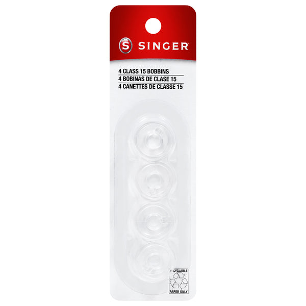 Bobinas SINGER® Clase 15 - Transparente