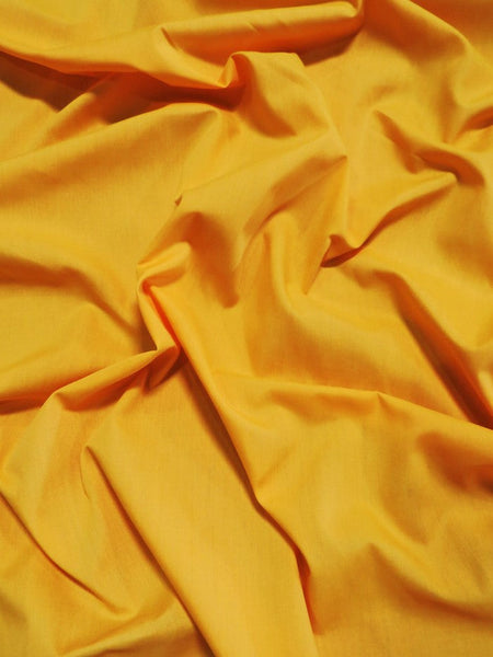 Poly Cotton Solid Fabric 58"/60" Width / Dark Yellow / Sold By The Yard
