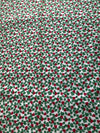 Vintage Holly Hearts  on Cream 100% Lightweight Cotton Price per Yard