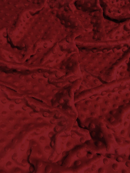 Tela suave para bebés «Biking Red Minky Dimple Dot» / Se vende por metros