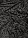 Black Minky Dimple Dot Baby Soft Fabric / Sold By The Yard