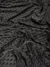 Black Minky Dimple Dot Baby Soft Fabric / Sold By The Yard