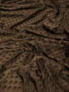 Brown Minky Dimple Dot Baby Soft Fabric / Sold By The Yard