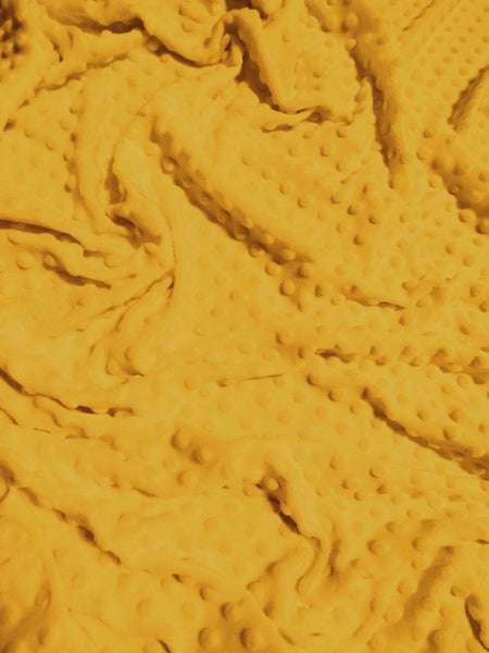 Canary Yellow Minky Dimple Dot Baby Soft Fabric / Sold By The Yard