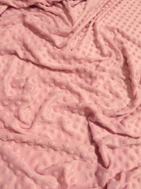 Tela suave para bebé «Coral Minky Dimple Dot» / Se vende por metros