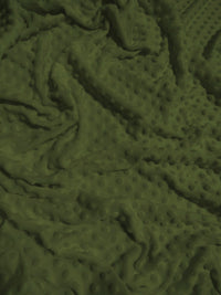Dark Olive Minky Dimple Dot Baby Soft Fabric / Sold By The Yard