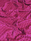 Fuchsia Minky Dimple Dot Baby Soft Fabric / Sold By The Yard