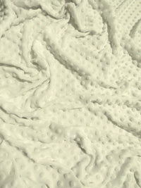 Ivory Minky Dimple Dot Baby Soft Fabric / Sold By The Yard