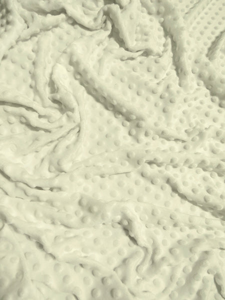 Ivory Minky Dimple Dot Baby Soft Fabric / Sold By The Yard