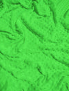 Lime Green Minky Dimple Dot Baby Soft Fabric / Sold By The Yard