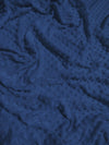 Navy Minky Dimple Dot Baby Soft Fabric / Sold By The Yard