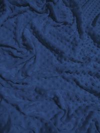 Tela suave para bebé Minky Dimple Dot en color azul marino / Se vende por metros