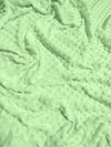 Sage Minky Dimple Dot Baby Soft Fabric / Sold By The Yard