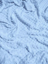 Sky Blue Minky Dimple Dot Baby Soft Fabric / Sold By The Yard