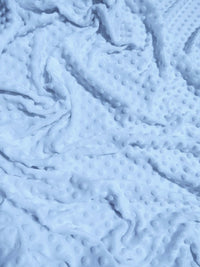 Tela suave para bebé «Minky Dimple Dot» en color azul cielo / Se vende por yardas