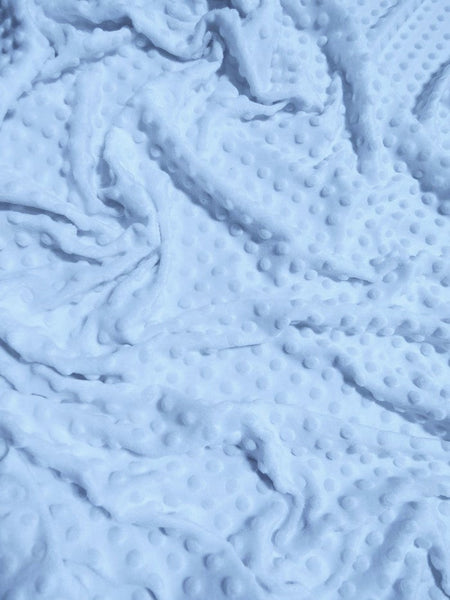 Tela suave para bebé «Minky Dimple Dot» en color azul cielo / Se vende por yardas