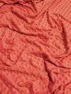 Strawberry Minky Dimple Dot Baby Soft Fabric / Sold By The Yard