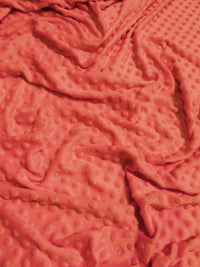 Tela suave para bebé «Strawberry Minky Dimple Dot» / Se vende por metros