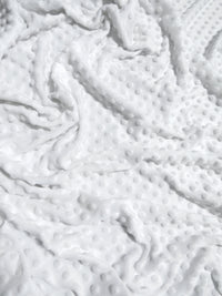 White Minky Dimple Dot Baby Soft Fabric / Sold By The Yard