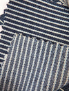 Natural with Navy Stripe 9oz Stretch Denim Fabric