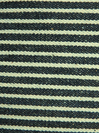 Denim azul marino con rayas anchas naturales, 339 g/m², 100 % algodón