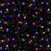 Puntos salpicados pintados en neón sobre fondo negro