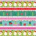 Christmas Seasonas Greetings Border Stripe Multi