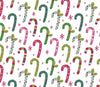 Christmas Red Green Pink Blue Candy Canes on White