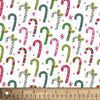 Christmas Red Green Pink Blue Candy Canes on White