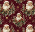 Clásico navideño: Papá Noel sobre fondo rojo