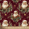 Clásico navideño: Papá Noel sobre fondo rojo