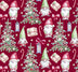 Christmas Jolly Gnomes on Red