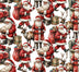Christmas Santa Scenes on White