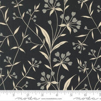 Tela de algodón «Highland Midnight» con motivos arabescos en azul oscuro, 44"/45", por yarda