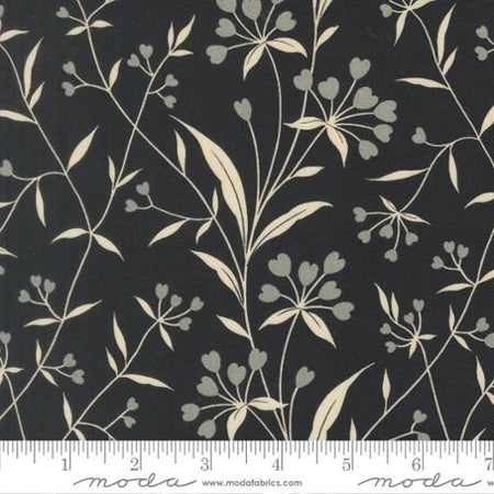 Dark Blue Arabesque Highland Midnight Cotton 44"/45" Fabric Per Yard