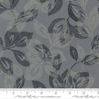 Dark Blue Arabesque Palm Dusk Cotton 44"/45" Fabric Per Yard