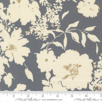 Tela de algodón «Arabesque Whisper Dusk» en azul oscuro, 44"/45", por yarda
