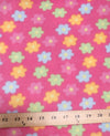 Mini Sunflowers Fuchsia Fleece Fabric