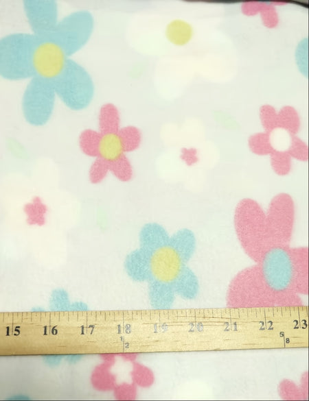 Multi Sunflowers Light Fleece Fabric