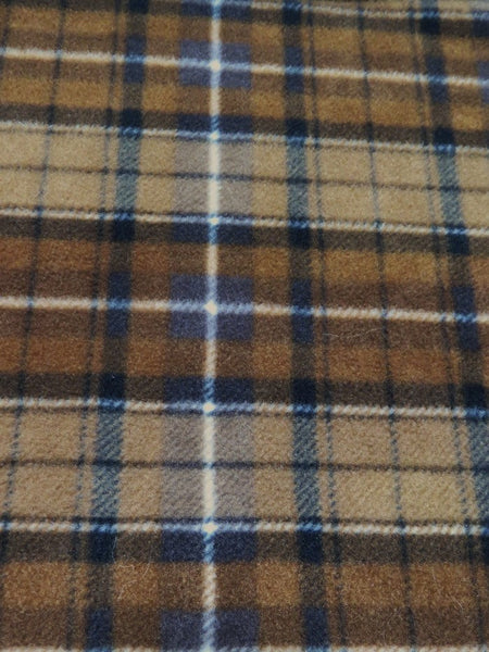 Tissu imprimé en polaire à motif tartan occidental.