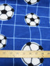Net Soccer Balls Blue Fleece Fabric